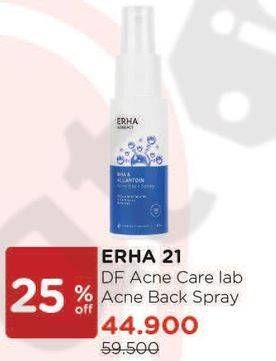 Promo Harga ERHA21 DF Acne Care Lab Acne Black Spray  - Watsons