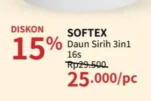 Promo Harga Softex Daun Sirih 3 In 1 16 pcs - Guardian