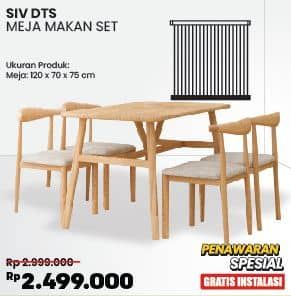 Promo Harga Pira SIV DTS Meja Makan Set 4 Kursi  - COURTS