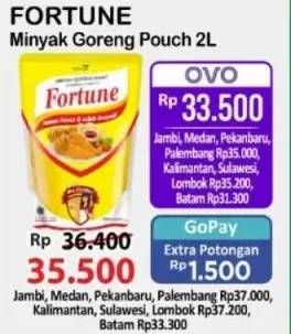 Promo Harga Fortune Minyak Goreng 2000 ml - Alfamart