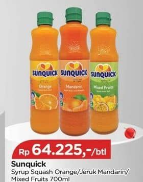 Promo Harga Sunquick Minuman Sari Buah Orange, Mandarin, Mixed Fruits 840 ml - TIP TOP