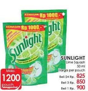 Promo Harga Sunlight Pencuci Piring Jeruk Nipis 100 50 ml - LotteMart