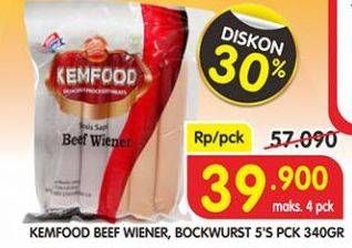 Promo Harga KEMFOOD Beef Wiener/Bockwurst 340ml  - Superindo