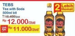 Promo Harga TEBS Tea With Soda 500 ml - Indomaret