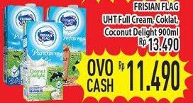 Promo Harga FRISIAN FLAG Susu UHT Purefarm Full Cream, Cokelat, Coconut Delight 900 ml - Hypermart