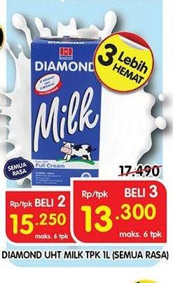 Promo Harga DIAMOND Milk UHT All Variants 1000 ml - Superindo