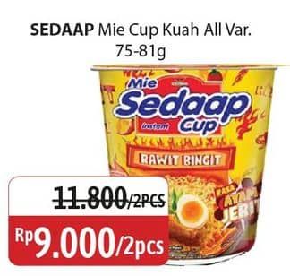 Promo Harga Sedaap Mie Cup All Variants 75 gr - Alfamidi