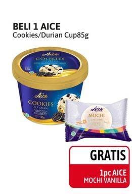 Promo Harga AICE Ice Cream Choco Cookies, Durian 85 gr - Alfamidi