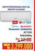 Promo Harga TCL/LG/BEKO/Midea/SHARP/Panasonic/Samsung AC 1/2 PK  - Hypermart