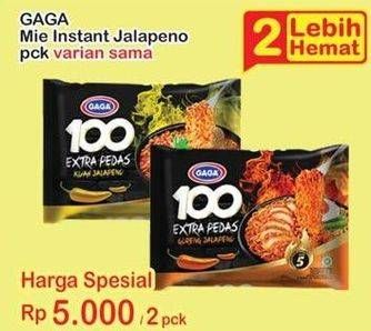Promo Harga GAGA 100 Extra Pedas Goreng Jalapeno, Kuah Jalapeno per 2 pcs - Indomaret