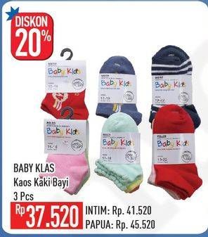 Promo Harga BABY KLAS Kaos Kaki Bayi per 3 pcs - Hypermart