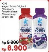 Promo Harga KIN Bulgarian Yogurt Original, Blueberry, Strawberry, Black 200 ml - Indomaret