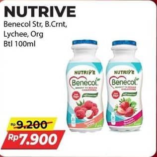 Promo Harga Nutrive Benecol Smoothies Strawberry, Lychee, Orange 100 ml - Alfamidi