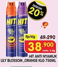 Promo Harga HIT Aerosol Lilly Blossom, Orange 750 ml - Superindo