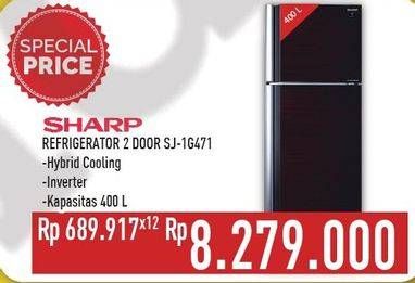 Promo Harga SHARP SJ-IG471PG | Refrigerator 2 Door  - Hypermart