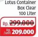 Promo Harga SUNLIFE Lotus Container Box Clear 100 ltr - Lotte Grosir