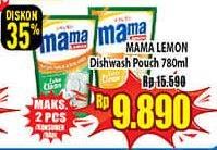 Promo Harga MAMA LEMON Cairan Pencuci Piring Jeruk Nipis, Lemon Daun Mint 780 ml - Hypermart