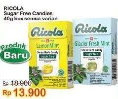 Promo Harga RICOLA Permen Rendah Gula All Variants 40 gr - Indomaret