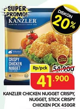 Promo Harga Kanzler Chicken Nugget Crispy, Original, Stick Crispy 450 gr - Superindo