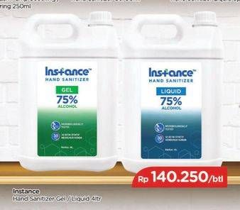 Promo Harga INSTANCE Hand Sanitizer Liquid Spray 4000 ml - TIP TOP