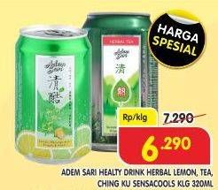 Promo Harga ADEM SARI Ching Ku Herbal Lemon, Herbal Tea 320 ml - Superindo