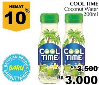 Promo Harga COOL TIME Coconut Water 200 ml - Giant