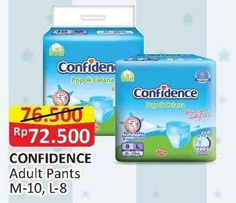 Promo Harga Confidence Adult Diapers Pants M10, L8 8 pcs - Alfamart