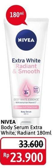 Promo Harga NIVEA Body Serum Extra White Radiant Smooth 180 ml - Alfamidi