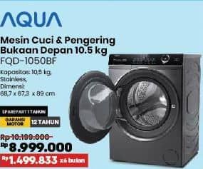 Promo Harga Aqua FQD-1050BF Mesin Cuci Front Load 10.5Kg    - COURTS