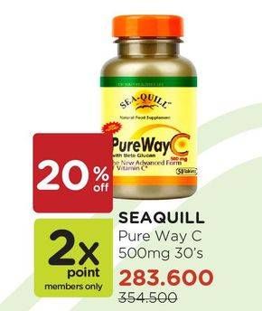 Promo Harga SEA QUILL Pure Way C 500 30 pcs - Watsons