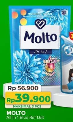 Promo Harga Molto All in 1 Blue Morning Fresh 1600 ml - Yogya