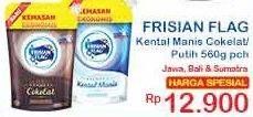 Promo Harga FRISIAN FLAG Susu Kental Manis Cokelat, Putih 560 gr - Indomaret