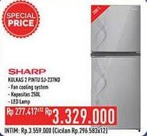 Promo Harga SHARP SJ-237ND | Refrigerator 205ltr  - Hypermart