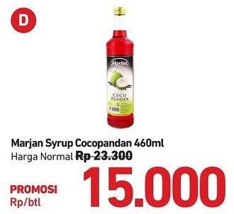 Promo Harga MARJAN Syrup Boudoin Cocopandan 460 ml - Carrefour