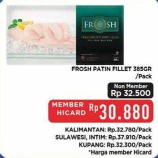 Promo Harga Frosh Fresh Frozen Pangasius Fillet Patin 385 gr - Hypermart