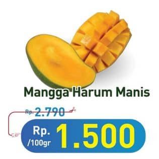 Mangga Harum Manis per 100 gr Diskon 46%, Harga Promo Rp1.500, Harga Normal Rp2.790