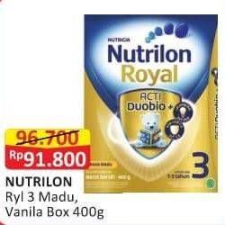 Promo Harga Nutrilon Royal 3 Susu Pertumbuhan Madu, Vanila 400 gr - Alfamart