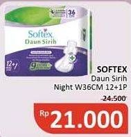 Promo Harga Softex Daun Sirih 36cm 13 pcs - Alfamidi