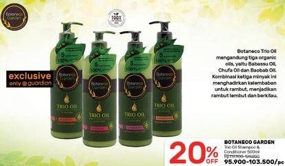 Promo Harga Botaneco Garden Trio Oil Shampoo & Conditioner  - Guardian