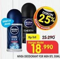 Promo Harga Nivea Men Deo Roll On All Variants 50 ml - Superindo