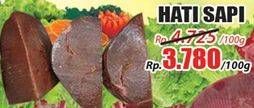 Promo Harga Beef Liver (Hati Sapi) per 100 gr - Hari Hari