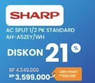 Promo Harga Sharp AH-A5ZEY | AC Standard 1/2PK  - Electronic City