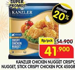 Promo Harga Kanzler Chicken Nugget Crispy, Original, Stick Crispy 450 gr - Superindo