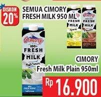 Promo Harga CIMORY Fresh Milk Plain 950 ml - Hypermart