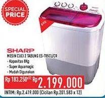 Promo Harga Sharp ES-T85CR | Washing Machine CL  - Hypermart