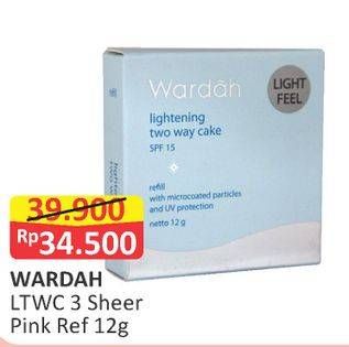 Promo Harga WARDAH Lightening Two Way Cake Sheer Pink 12 gr - Alfamart