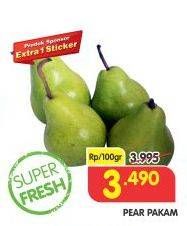 Promo Harga Pear Packham per 100 gr - Superindo