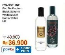 Promo Harga EVANGELINE Eau De Parfume Black Sakura, White Sakura, Rania 100 ml - Indomaret