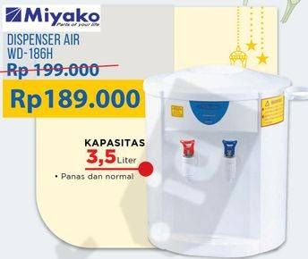 Promo Harga MIYAKO WD-186 H | Water Dispenser  - Courts