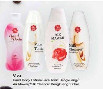 Promo Harga Viva Hand Body Lotion/Face Tonic/Air Mawar/Milk Cleanser  - TIP TOP